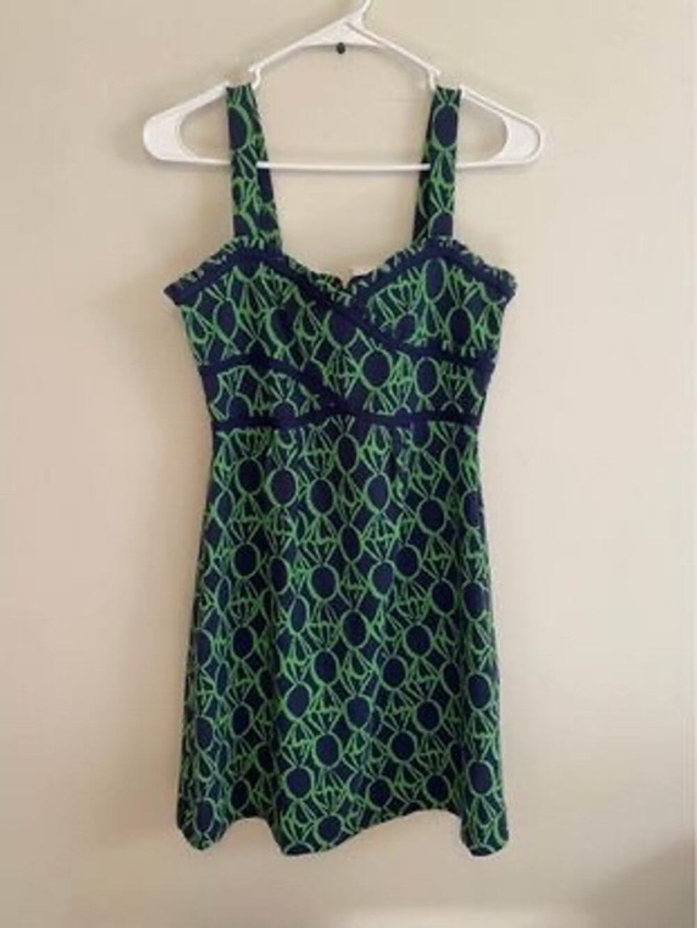 Lilly Pulitzer Green/blue 15545 Short Casual DressSize: US: 2